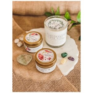 Natural Soy Wax Candle with Pomegranate and Lemon Rind Scent