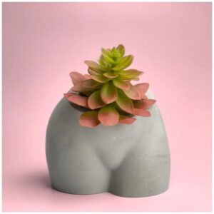 Cement butt planter – nude woman body vase for succulents, flowers, or home decor
