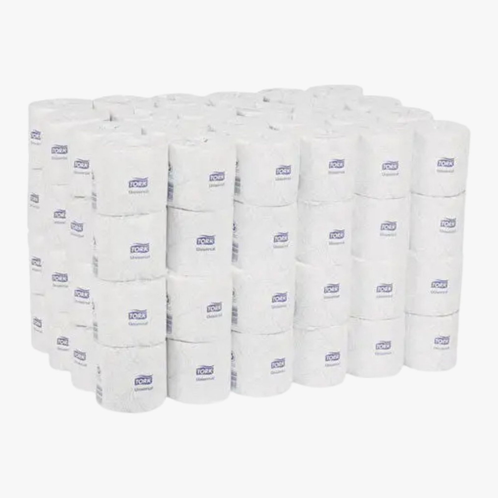 US SWEETER CAT PRODUCT MEASURMENTS Close-up of a 2-ply toilet paper roll with tightly wound layers and easy start tail seals.