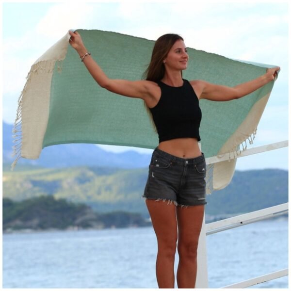 Fulvia Turkish Cotton Peshtemal Beach Towel in Elegant Colors