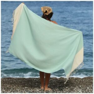 Fulvia Turkish Cotton Peshtemal Beach Towel in Elegant Colors