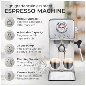Easy-to-clean and user-friendly espresso machine