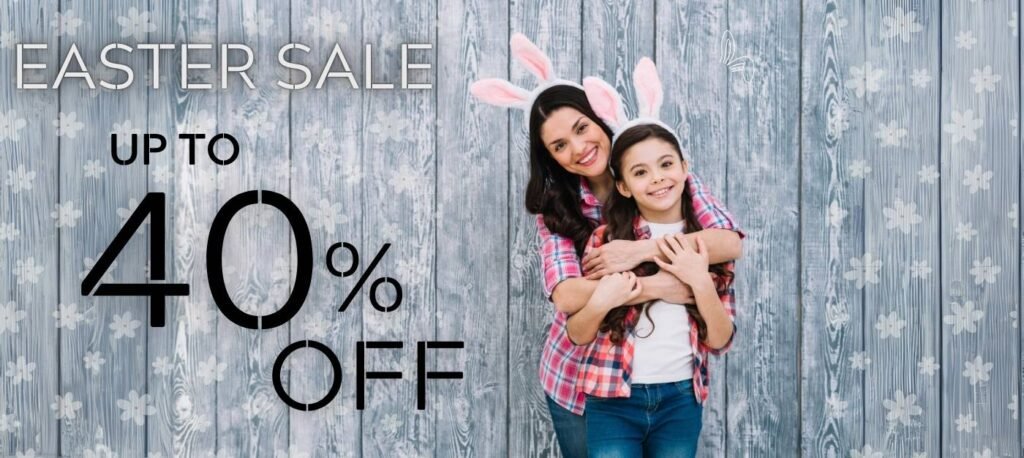 Deal page bottom banner Easter sale up to 40 Off